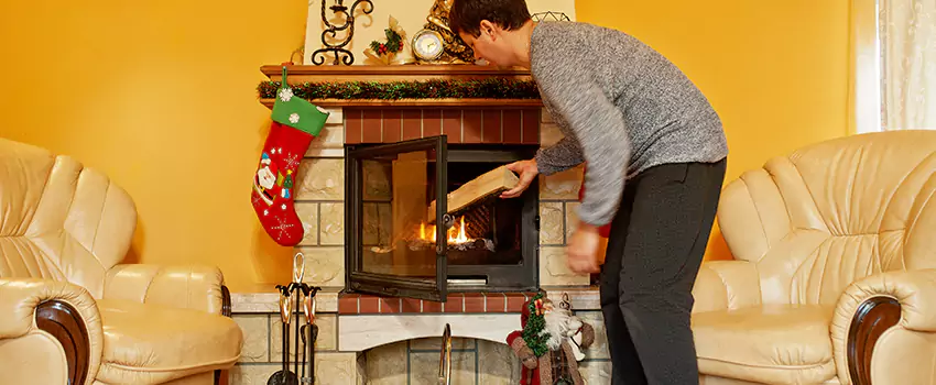 Rusted Metal Fireplace Restoration in Mishawaka, Indiana